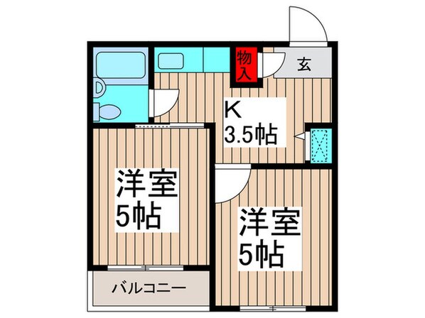 ｽｶｲｺｰﾄ西新井(204)の物件間取画像